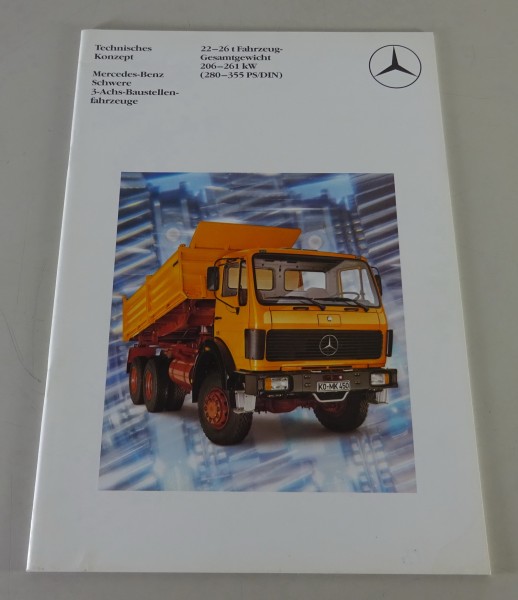 Prospekt / Broschüre Mercedes-Benz NG 80 Baustellenfahrzeuge 22 - 26t von 9/1982