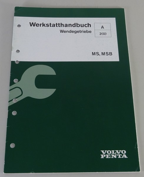 Werkstatthandbuch Volvo Penta Wendegetriebe MS / MSB Stand 11/1998