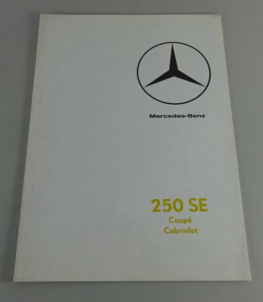 Prospekt / Broschüre Mercedes Benz 250 SE Cabrio / Coupé - niederländisch