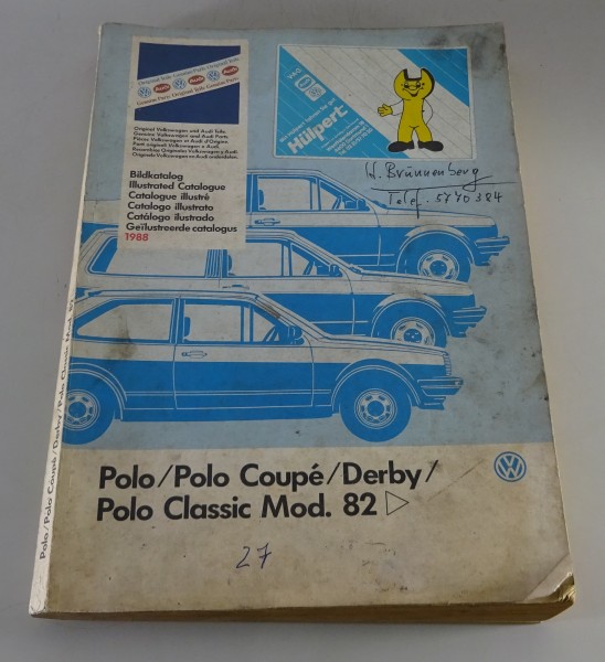 Bildkatalog Teilekatalog VW Polo II / Coupé / Classic 86C / Derby ab Modell ´82