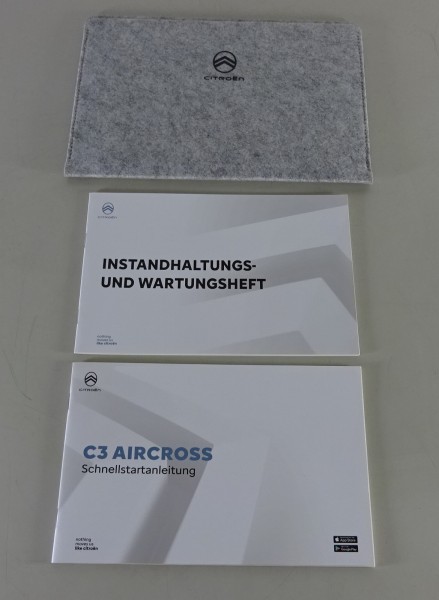Bordmappe mit Kurz-Anleitung & Scheckheft blanko Citroen C3 Aircross Stand 2024
