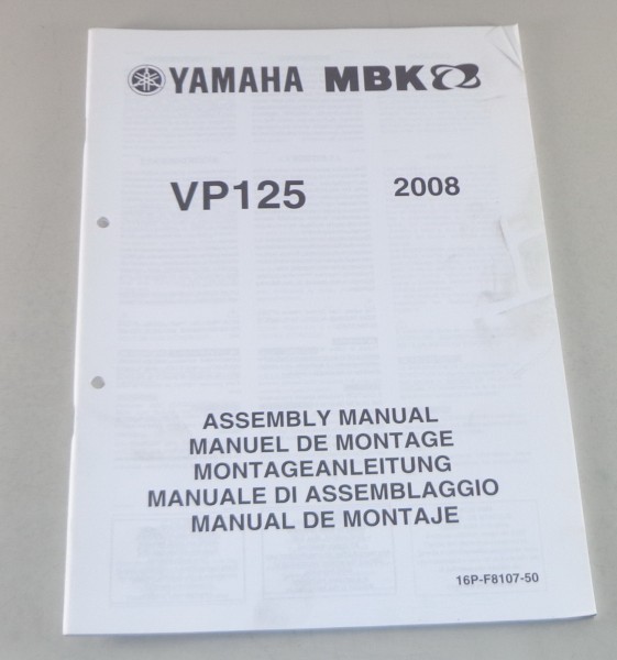 Montageanleitung / Set Up Manual Yamaha Roller VP 125 Stand 2008