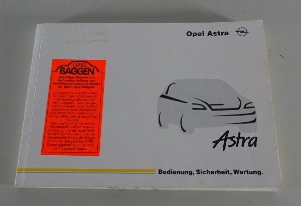 Betriebsanleitung / Handbuch Opel Astra F Stand 10/1995