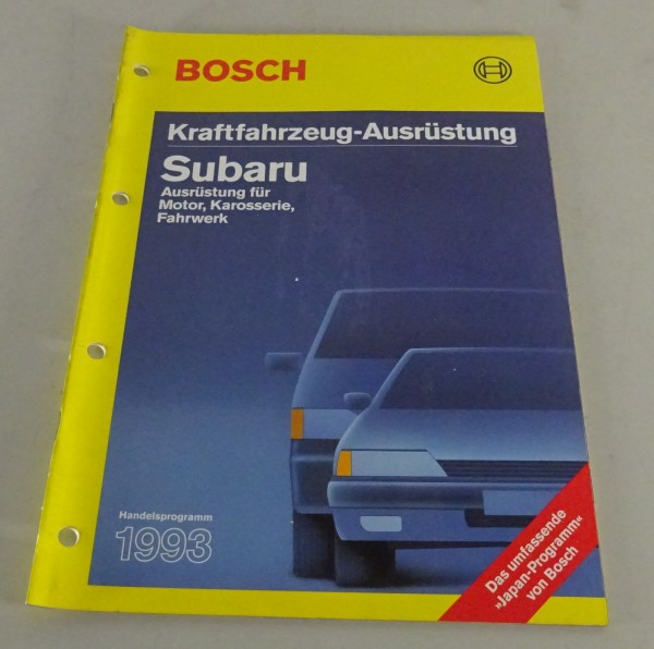 Handelskatalog Bosch Kraftfahrzeugausrüstung für Subaru Stand 1993