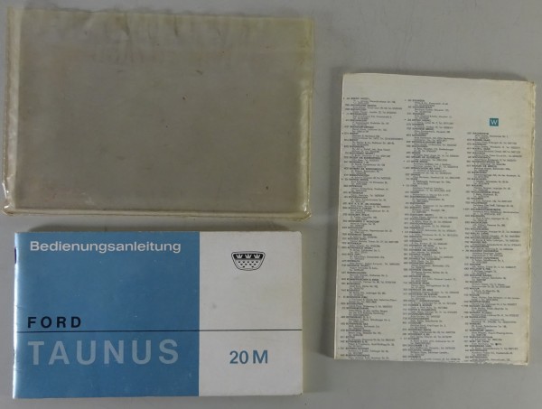 Bordmappe + Betriebsanleitung Ford Taunus 20 M P5 Stand 03/1967