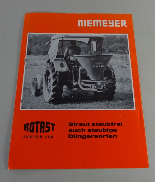 Prospekt / Broschüre Niemeyer Rotast Qualitätsstreuer Junior 260 Stand 11/1972