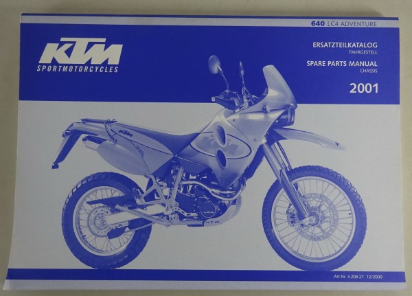 Teilekatalog Fahrgestell KTM 640 LC4 Adventure Modelljahr 2001