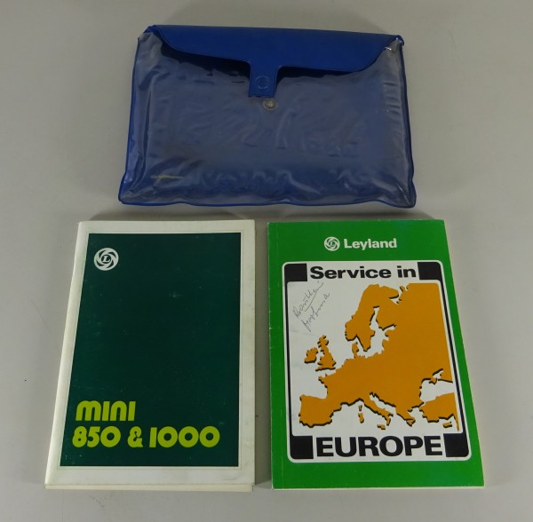 Bordmappe + Betriebsanleitung Austin Mini 850 + 1000 British Leyland von 1977