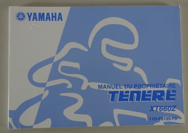 Manuel du Proprietaire Yamaha Tenere XT 660 Z Stand 03/2008 französisch