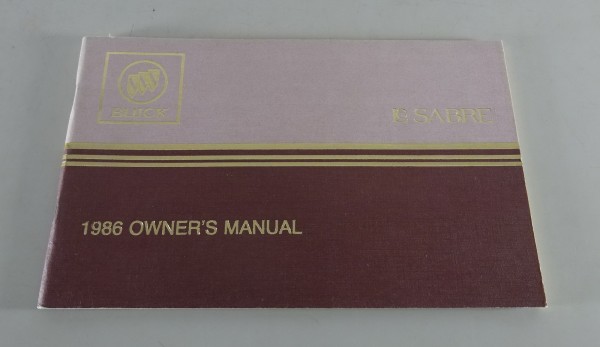 Owner´s Manual / Handbook Buick Le Sabre Stand 1986