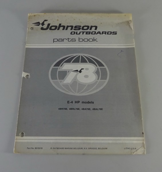 Teilekatalog OMC Johnson Outboards E-4 PS Models von 1978
