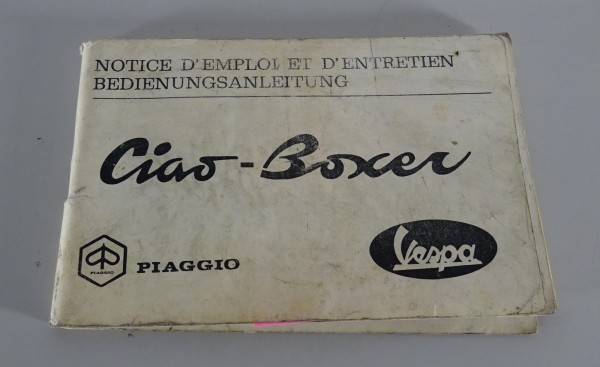 Betriebsanleitung / Notice d'entretien Piaggio Mofa / Moped Ciao + Boxer-1975-80