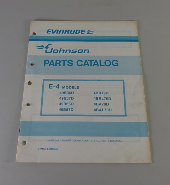 Teilekatalog OMC Johnson Outboards / Außenborder E-4 PS Models Stand 1965