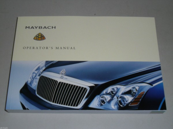 Owner's Manual / Handbook Maybach 57 62, Stand 07/2002