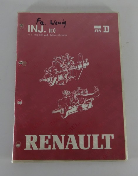Werkstatthandbuch Renault Dieseleinspritzanlage & Lucas CAV Roto Stand 03/1987