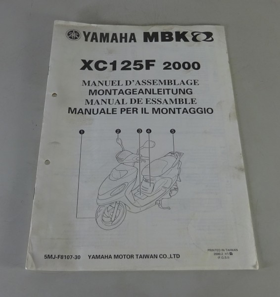Montageanleitung / Set Up Manual Yamaha Roller MBK XC 125 F Stand 2000