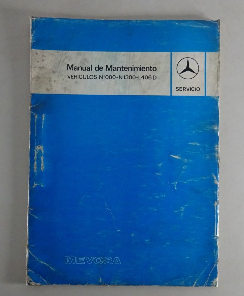 Manual de Mantenimiento Mercedes-Benz CAMIÓN N 1000 / N1300 / L406 D desde 1978