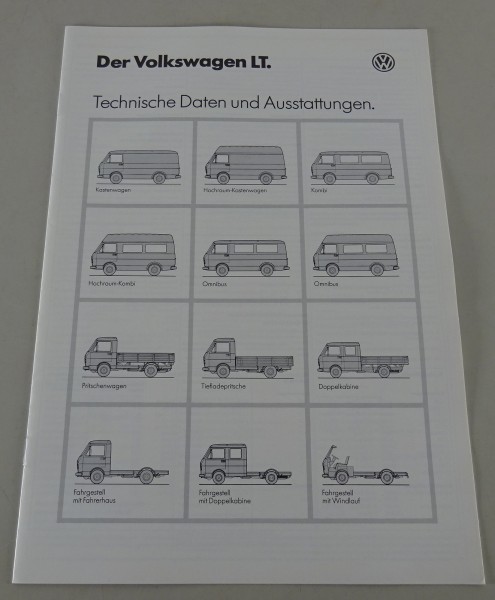 Prospekt Technische Daten & Ausstattungen VW LT als Kastenwagen, Pritsche, etc.