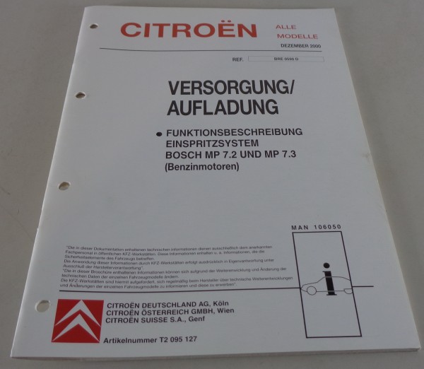 Werkstatthandbuch Citroen Einspritzsystem Bosch MP 7.2 / 7.3 für Xantia, XM, etc