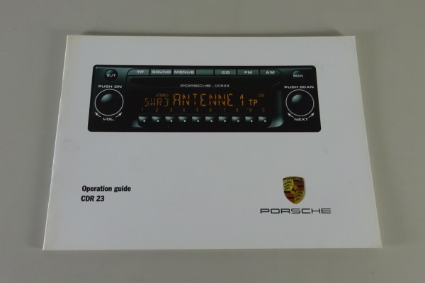 Owner's Manual Porsche Radio CDR 23 for 911 + Boxster