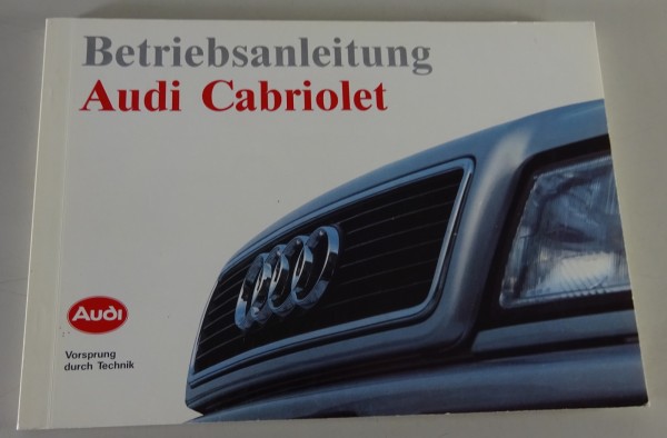 Betriebsanleitung / Handbuch Audi Cabriolet | Stand 05/1991