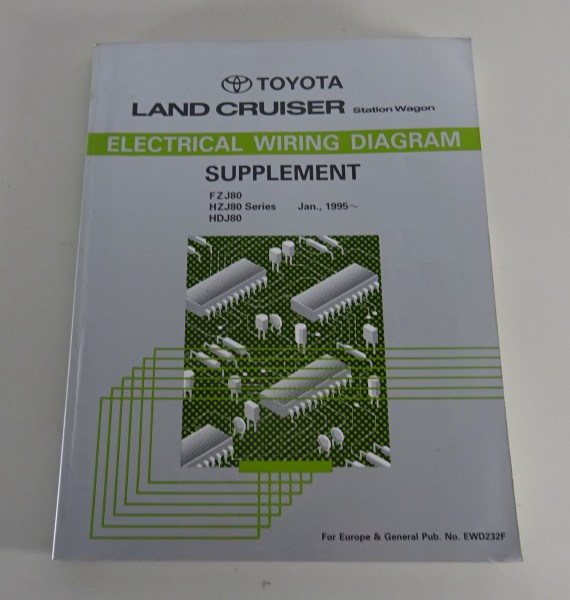 Workshop Manual electrical wiring diagram Toyota Land Cruiser FJ80, etc. 01/1995