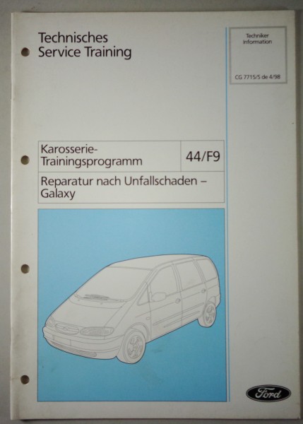 Technische Information Ford Reparatur nach Unfallschaden - Galaxy Stand 04/1998
