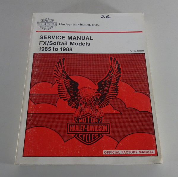 Workshop manual Harley Davidson Softail Models 1985 - 1988 from 07/1987