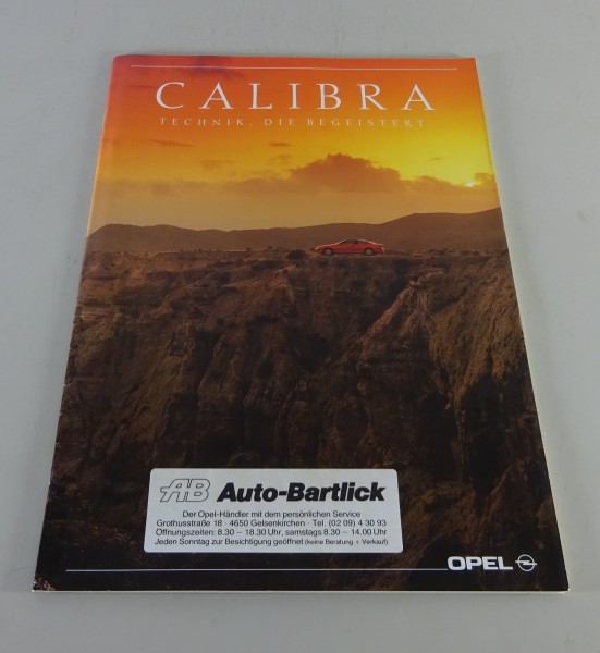 Faltprospekt / Broschüre Opel Calibra A Stand 05/1990