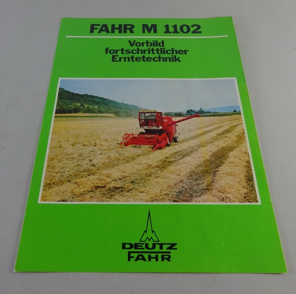 Prospekt / Broschüre Fahr Mähdrescher M 1102 Stand 09/1975