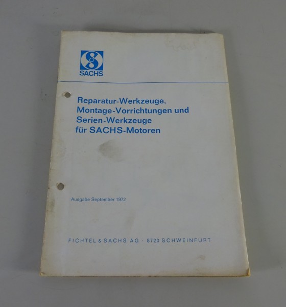Spezialwerkzeug-Katalog Sachs Motoren Stand 09/1972