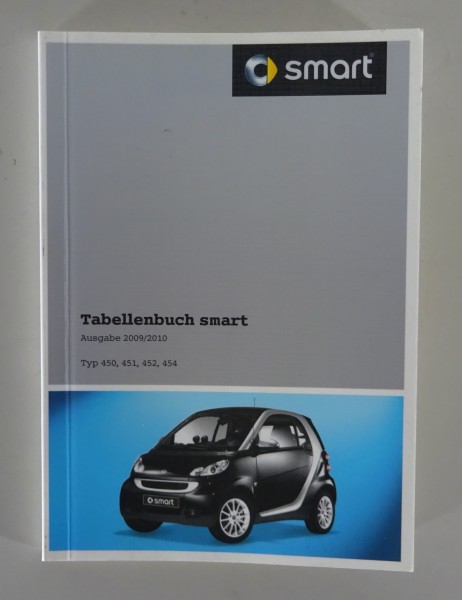 Tabellenbuch / techn. Daten Smart Typ 450, 451, 452, 454 Ausgabe 2009/2010