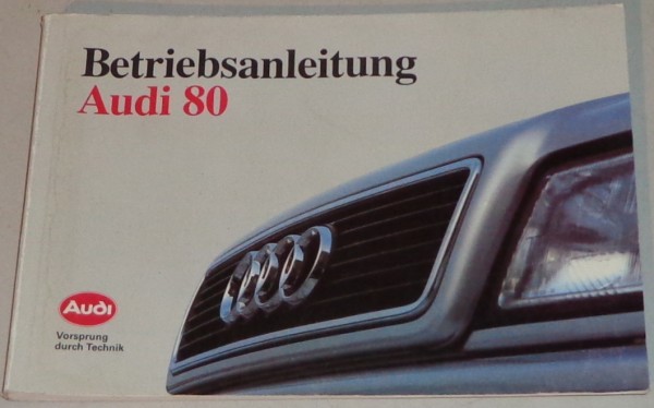 Betriebsanleitung Audi 80 B4 incl. Quattro von 1991