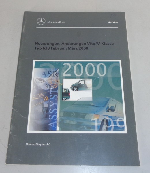 Werkstatthandbuch Einführung Mercedes Benz W638 Vito / V-Klasse von 3/2000