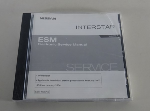 Werkstatthandbuch auf CD Nissan Interstar X70 Stand 01/2004