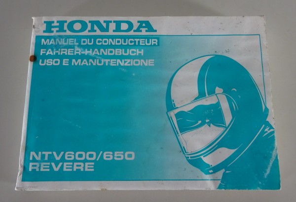 Betriebsanleitung / Handbuch Honda NTV 600 / 650 Revere Stand 1988