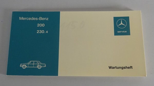 Scheckheft / Wartungsheft Mercedes-Benz /8 W115 200 / 230.4 blanko Stand 11/1975