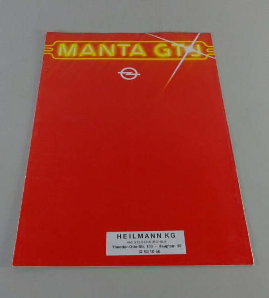 Prospekt / Broschüre Opel Manta B GTJ Stand 03/1980