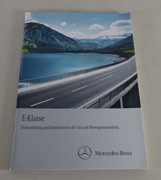Zusatz-Betriebsanleitung Mercedes-Benz E-Klasse W212 Taxi & Mietwagen 03/2013