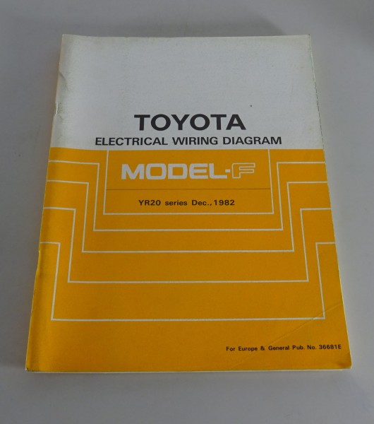 Workshop Manual / Electrical Wiring Diagram Toyota Van Model F YR20 from 12/1982