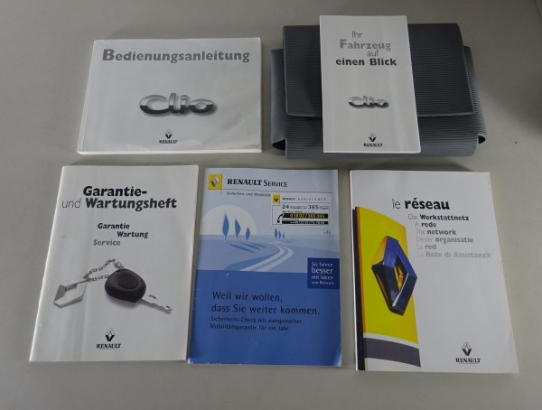 Bordmappe + Betriebsanleitung Renault Clio Stand 09/1998