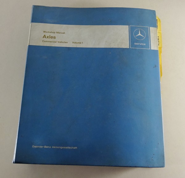 Workshop manual Mercedes Benz commercial vehicles axles from 06/1974