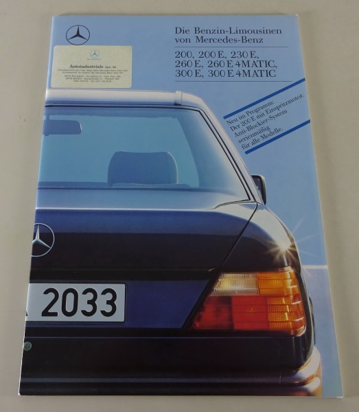 Prospekt Mercedes-Benz W124 Benzin Limousine 200 - 300 E 4MATIC von 08/1988