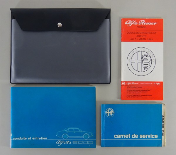 Dossier de bord + Conduite et Entretien Alfa Romeo Alfetta 2000 Version 04/1977