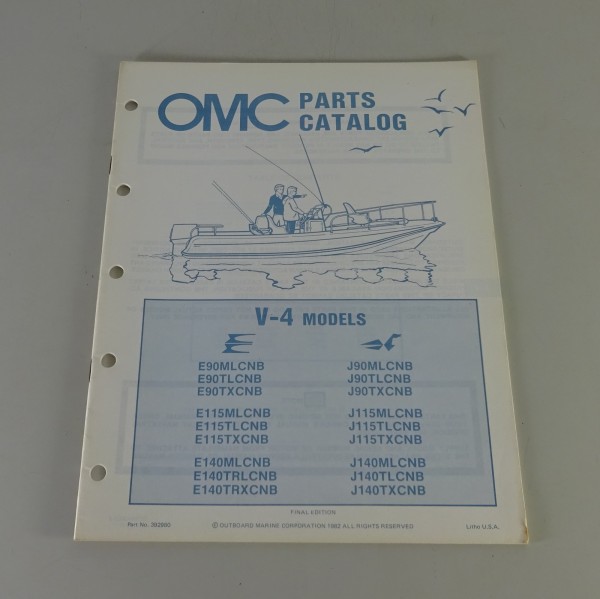 Teilekatalog OMC Johnson / Evinrude 90 / 115 / 140 PS Models Stand 1982