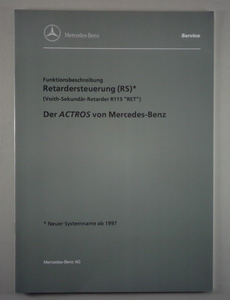 Werkstatthandbuch Mercedes Benz Actros Voith Retarder von 05/1996