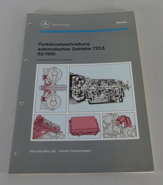 Werkstatthandbuch Funktionsbeschreibung Mercedes Automatikgetriebe 722.6 03/1995