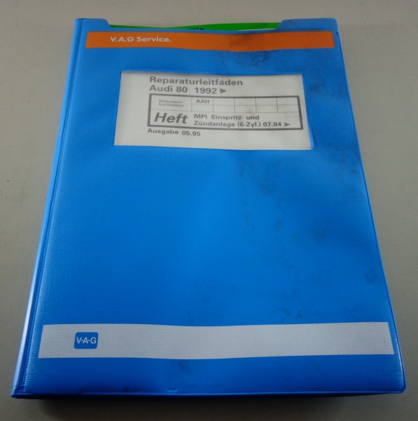 Werkstatthandbuch Audi 80 B4 MPI Einspritzanlage Zündanlage 6 Zylinder 05/1995