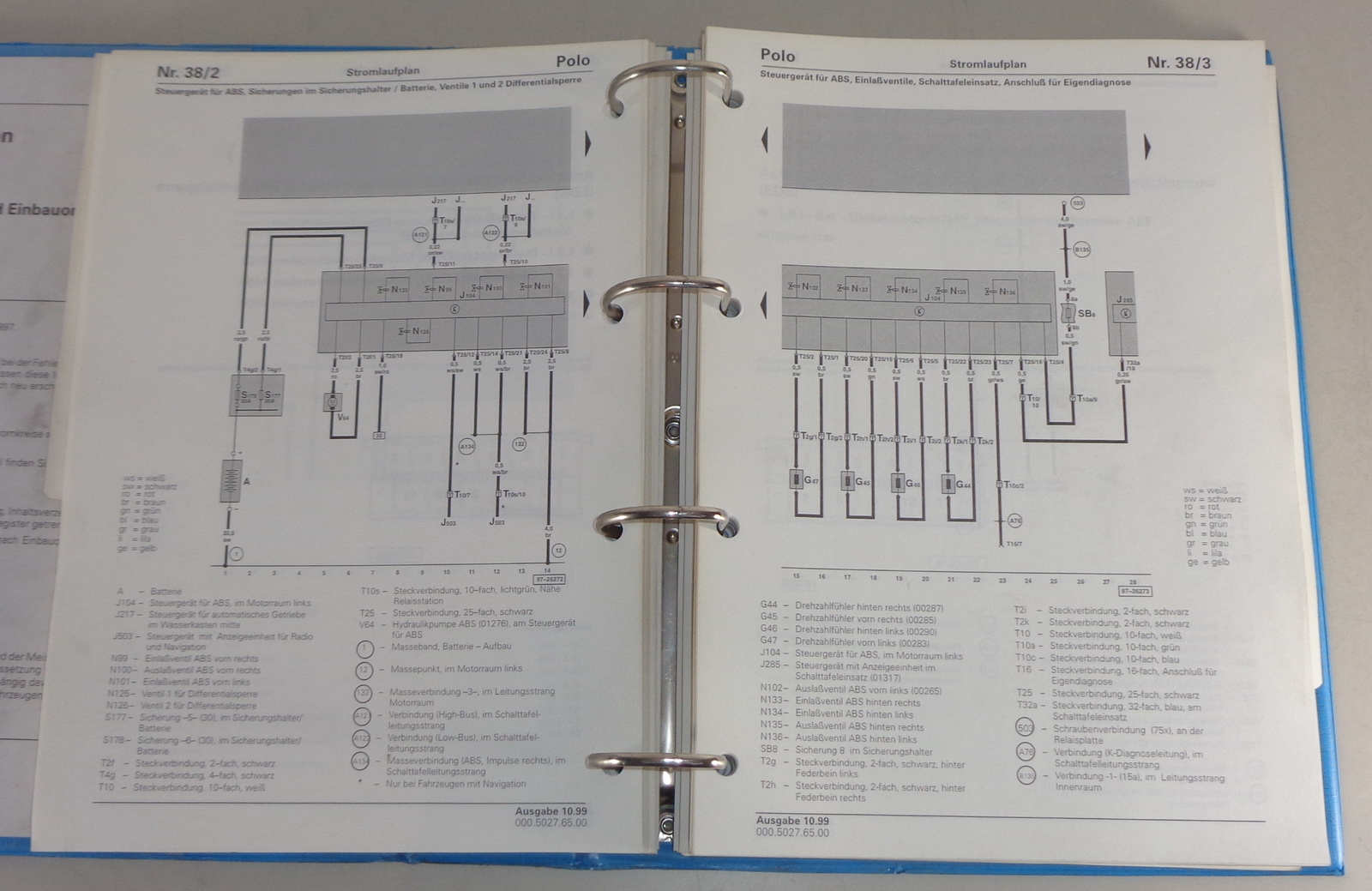 Werkstatthandbuch Elektrik / elektrische Schaltpläne VW Polo 6N2 ab Mj