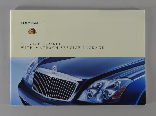 Scheckheft Maybach 57 + 62 + 57 S + 62 S Stand 08/2002 auf Englisch